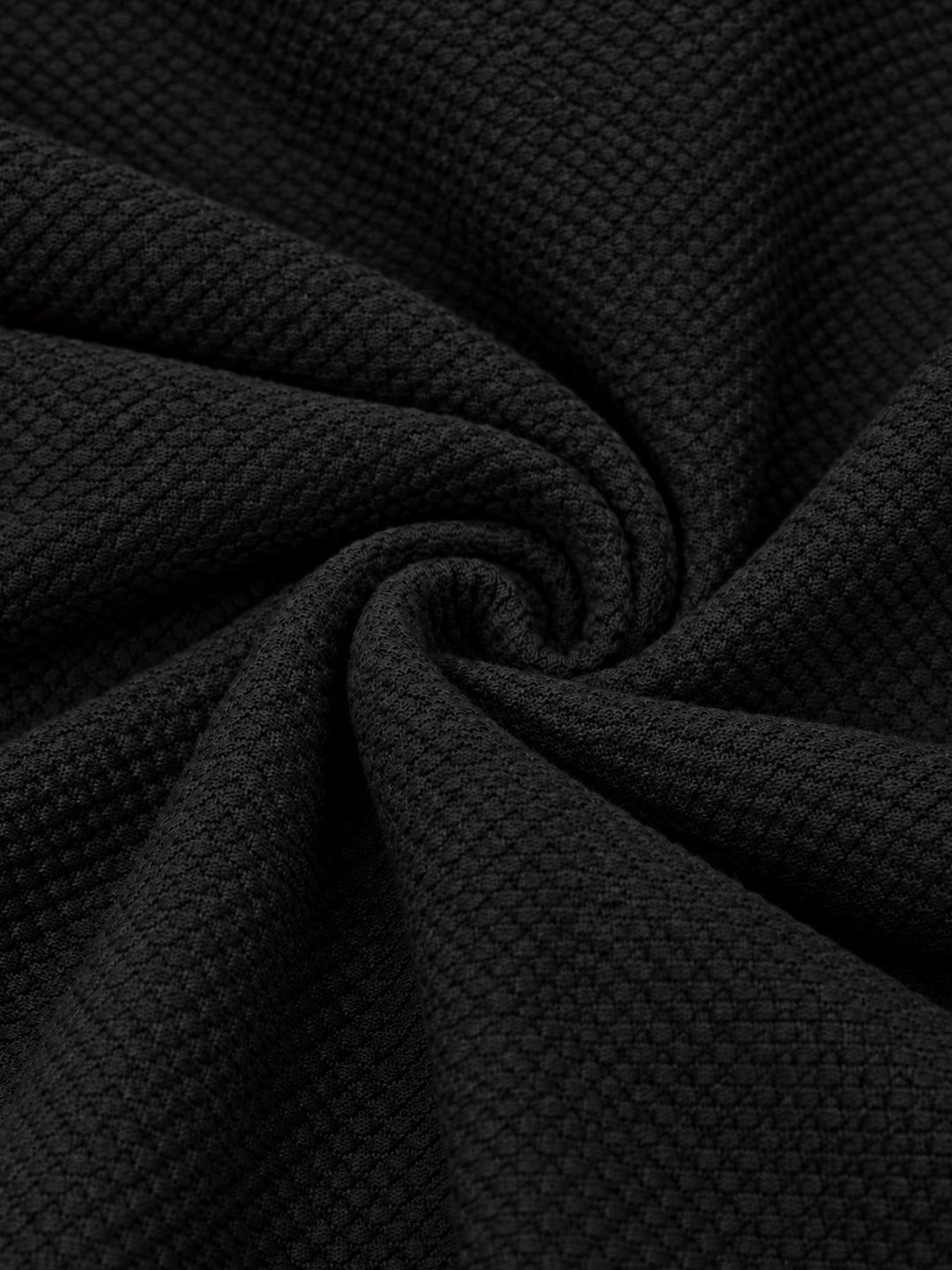Black Structured Zipper T-Shirt