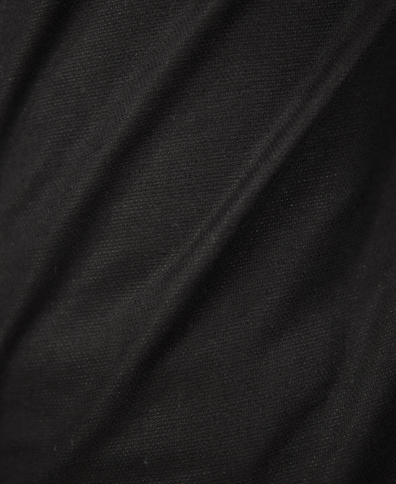 Black Linen Blend Cord Set