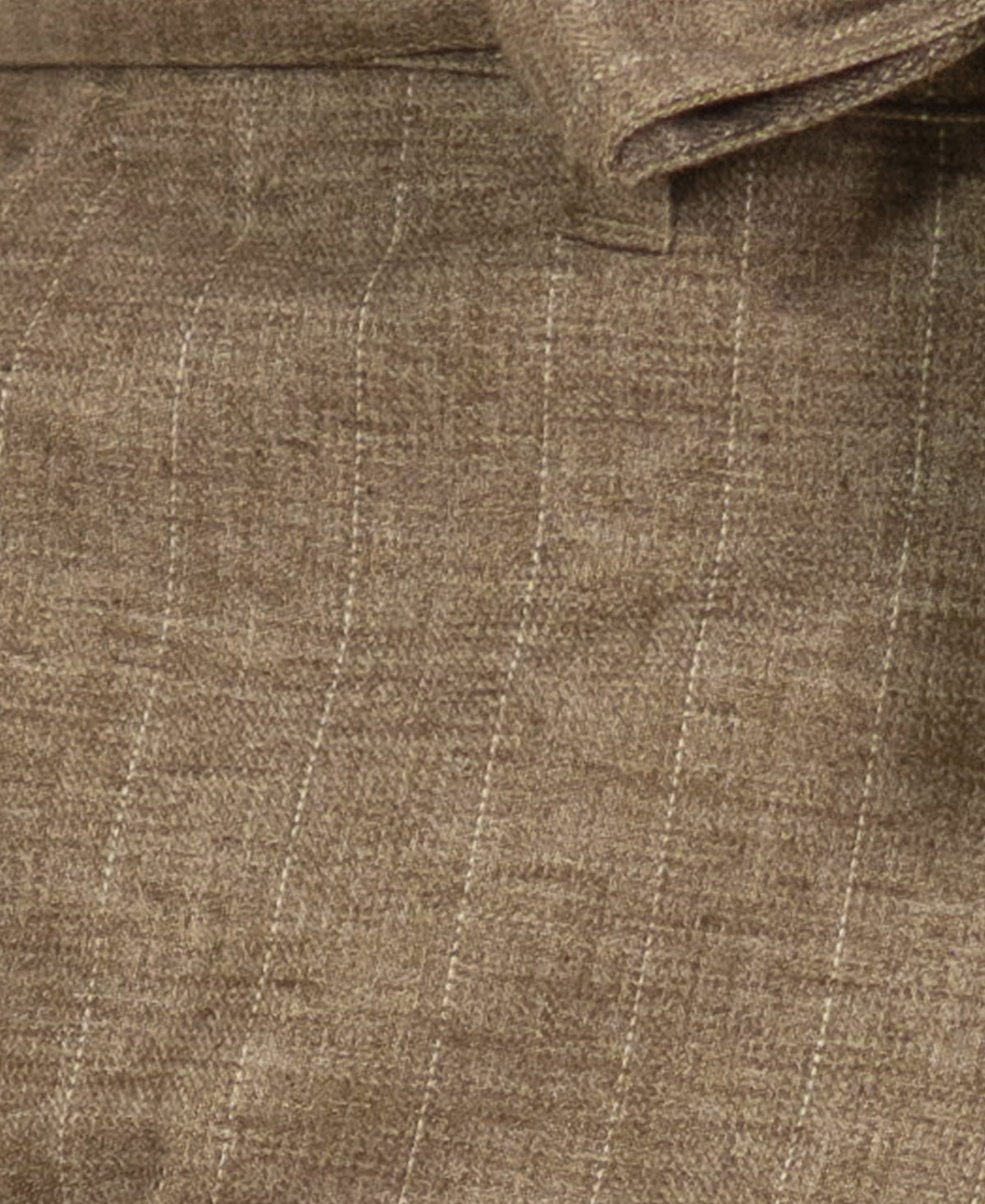 Brown Melange Striped Trouser