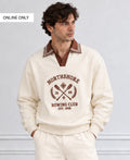Cream Contrast Embroidery T-Shirt